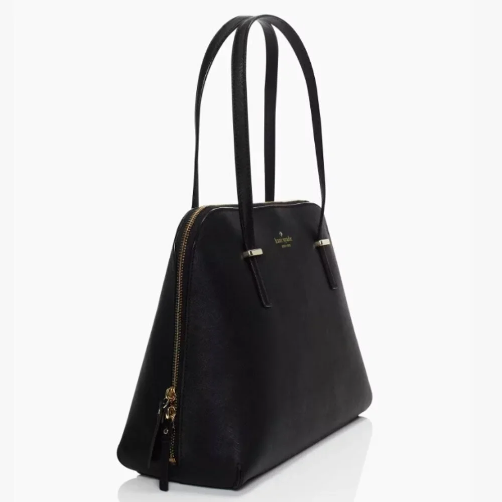 Kate Spade New York Cedar Street Maise Shoulder Bag in Black Saffiano Leather